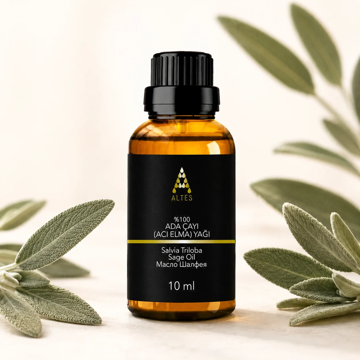 ALTES Adaçayı Uçucu Yağı 10 ml – %100 Saf ve Doğal - beyaz zemin ürün görseli