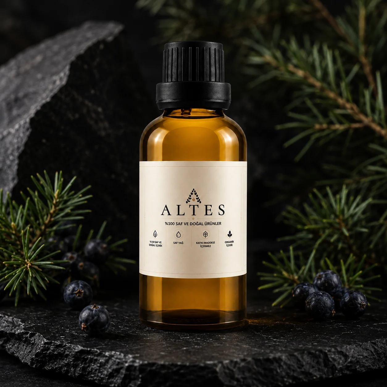 ALTES Ardıç Uçucu Yağı 100 ml – %100 Saf ve Doğal - koyu lüks ürün görseli