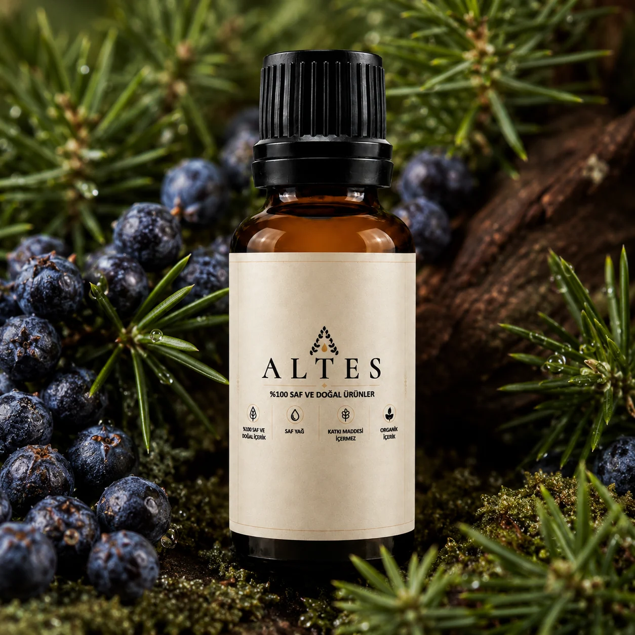ALTES Ardıç Uçucu Yağı 20 ml – %100 Saf ve Doğal - bitkisel yakın plan ürün görseli