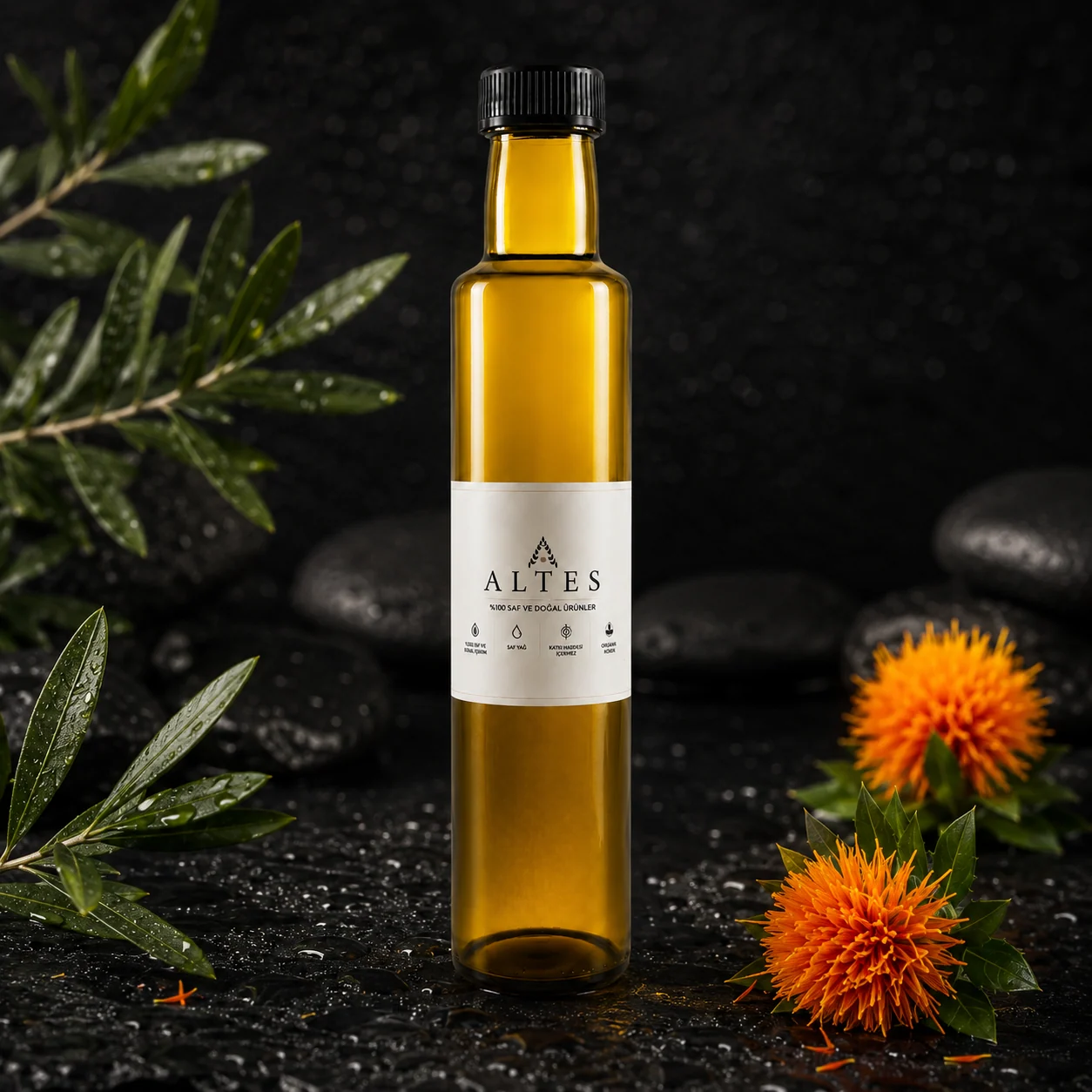 ALTES Aspir Yağı 250 ml – %100 Saf ve Doğal - siyah taş zemin ürün görseli