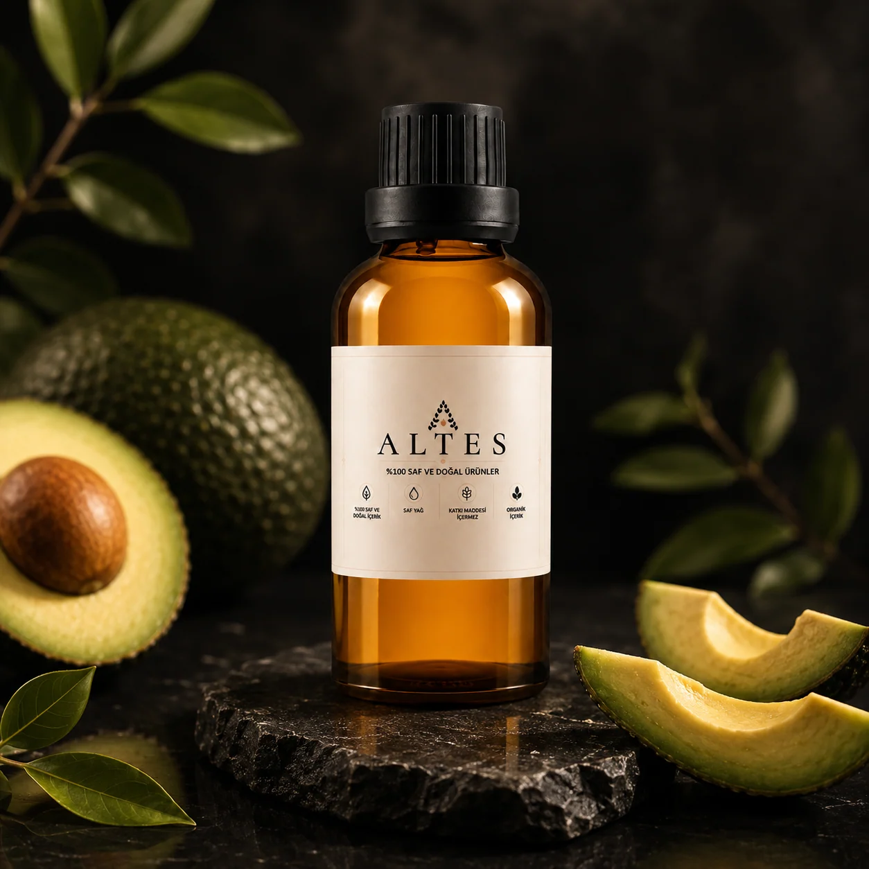ALTES Avokado Yağı 100 ml – %100 Saf ve Doğal - koyu lüks ürün görseli