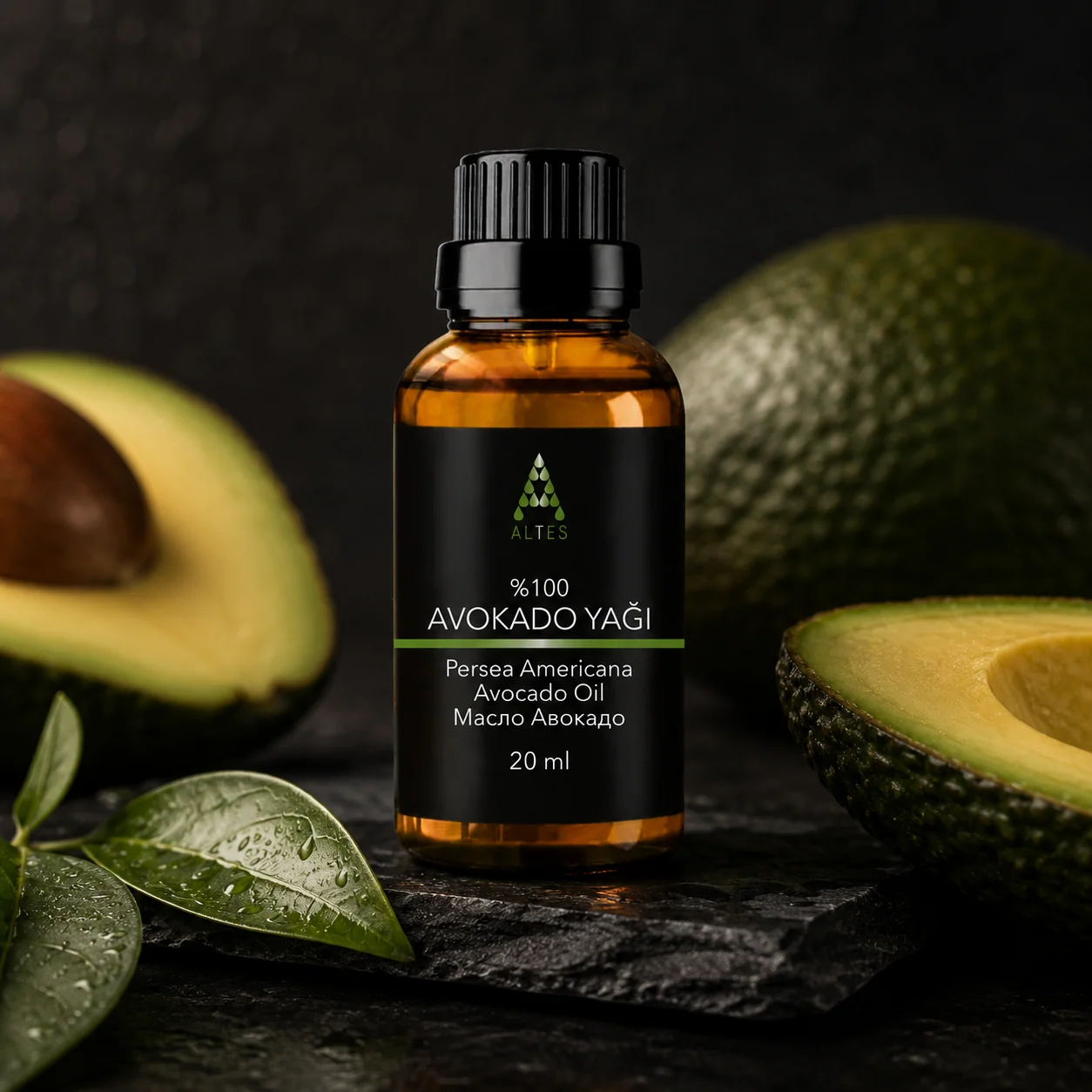 ALTES Avokado Yağı 20 ml – %100 Saf ve Doğal - koyu lüks ürün görseli