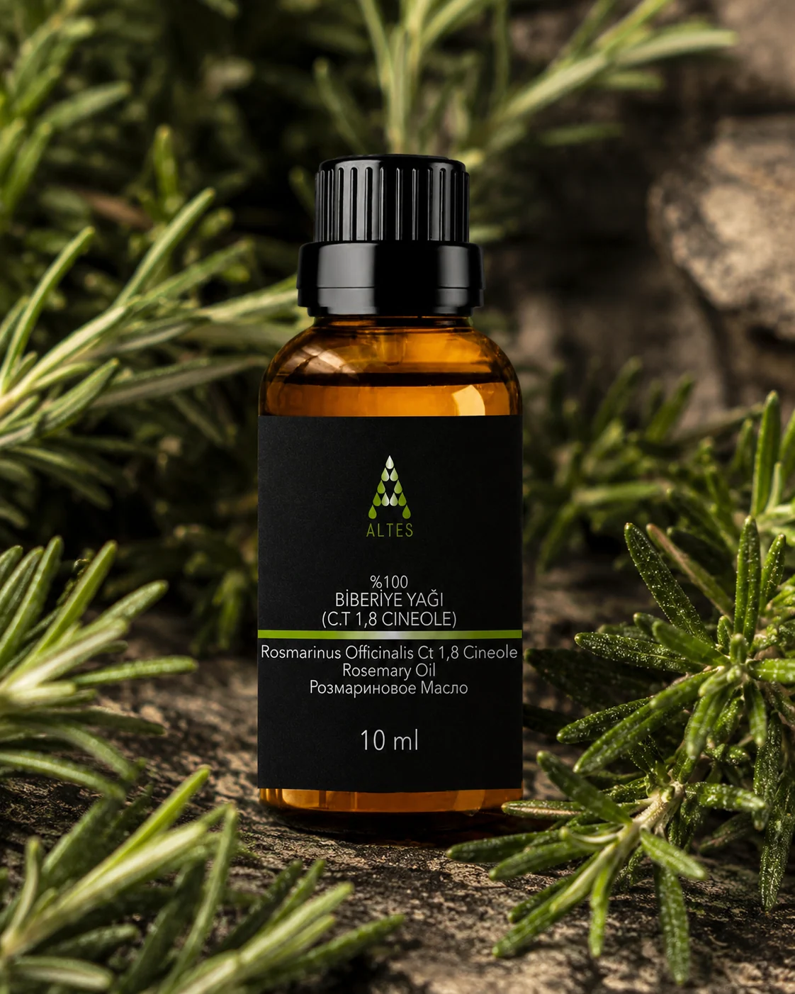 ALTES Biberiye Uçucu Yağı 10 ml – %100 Saf ve Doğal - bitkisel yakın plan ürün görseli