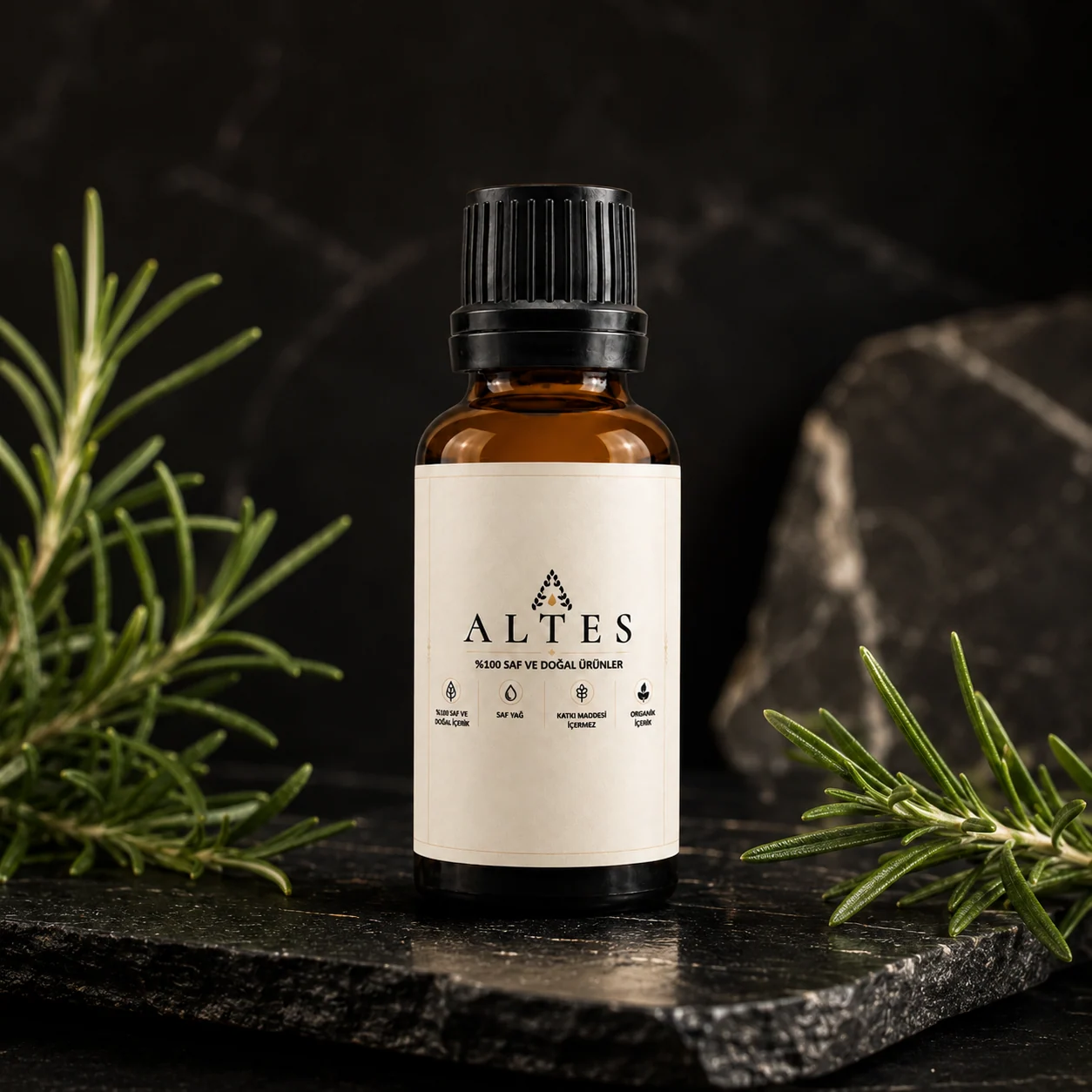ALTES Biberiye Uçucu Yağı 20 ml – %100 Saf ve Doğal - koyu lüks ürün görseli