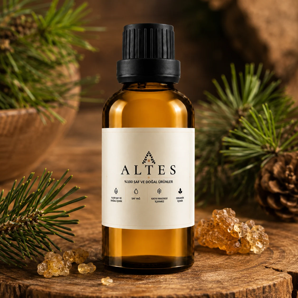 ALTES Çam Terebentin Yağı 50 ml – %100 Saf ve Doğal - ahşap zemin ürün görseli