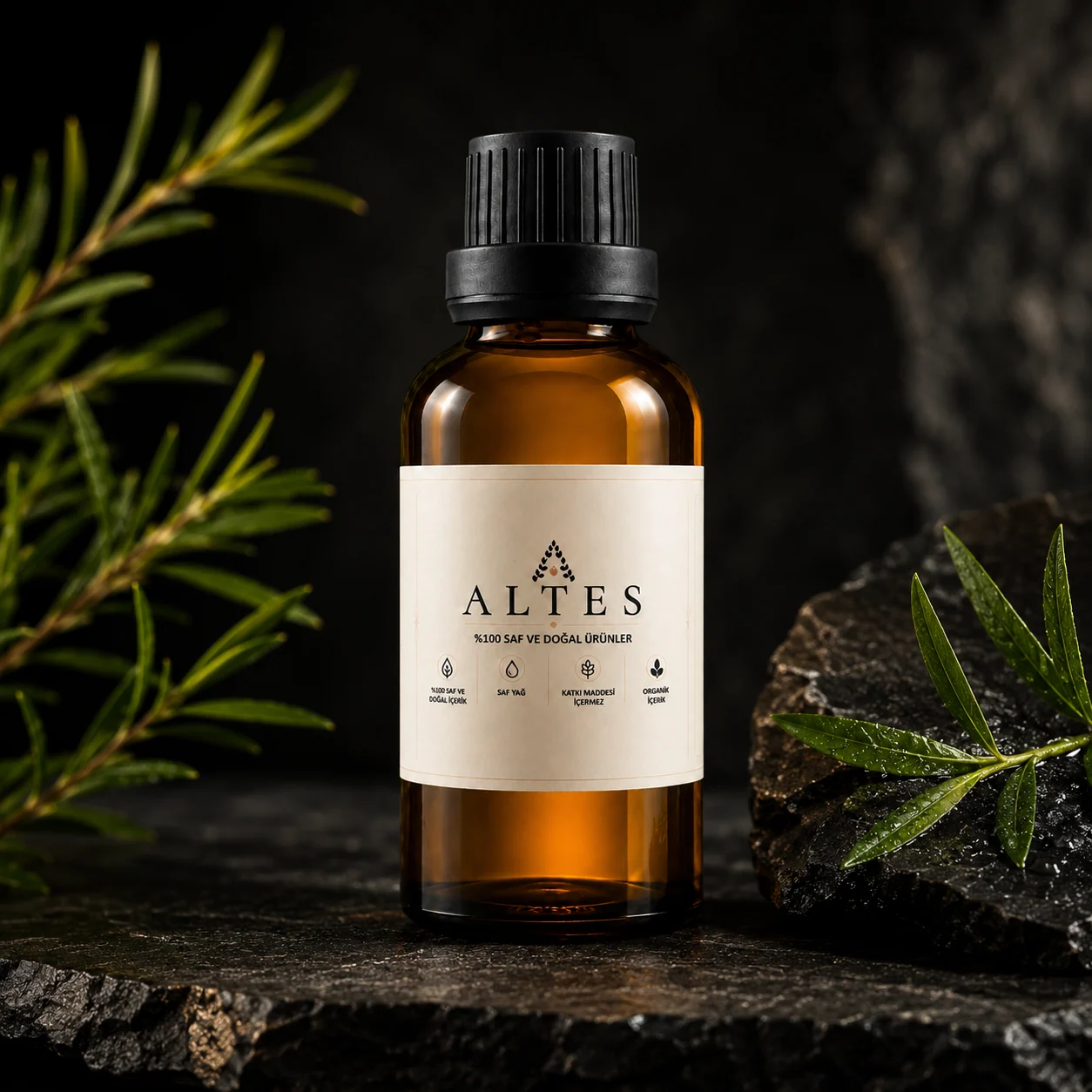 ALTES Çay Ağacı Uçucu Yağı 100 ml – %100 Saf ve Doğal - koyu lüks ürün görseli