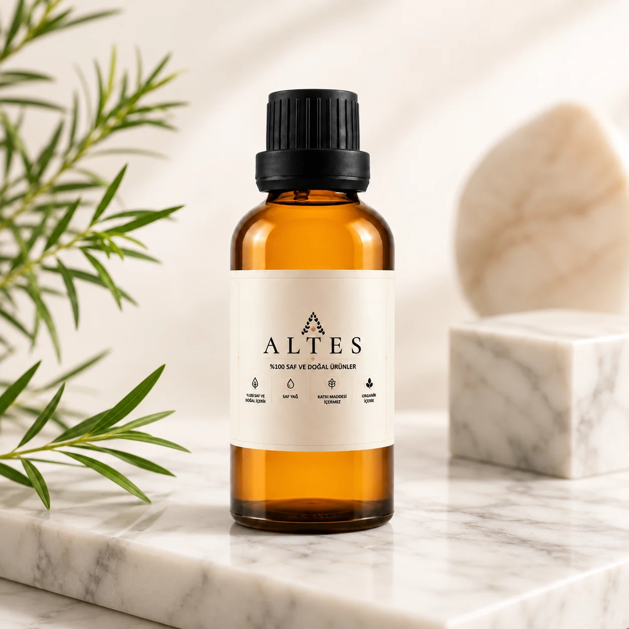 ALTES Çay Ağacı Uçucu Yağı 50 ml – %100 Saf ve Doğal - mermer zemin ürün görseli