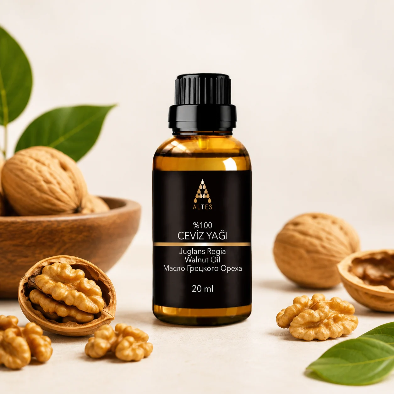 ALTES Ceviz Yağı 20 ml – %100 Saf ve Doğal - beyaz zemin ürün görseli