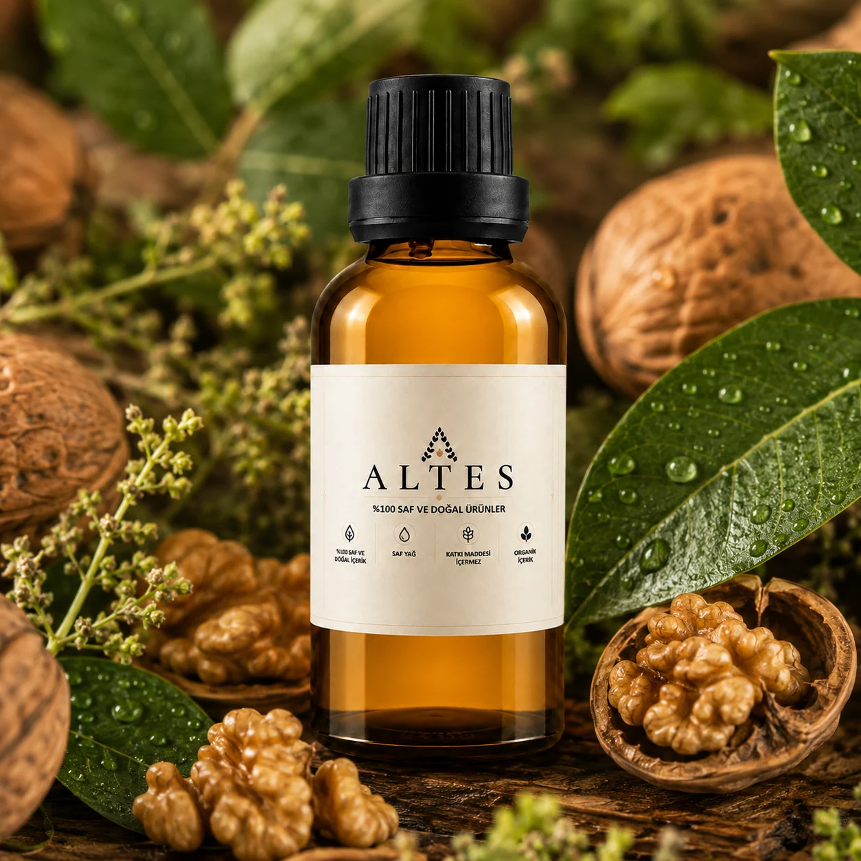 ALTES Ceviz Yağı 50 ml – %100 Saf ve Doğal - bitkisel yakın plan ürün görseli