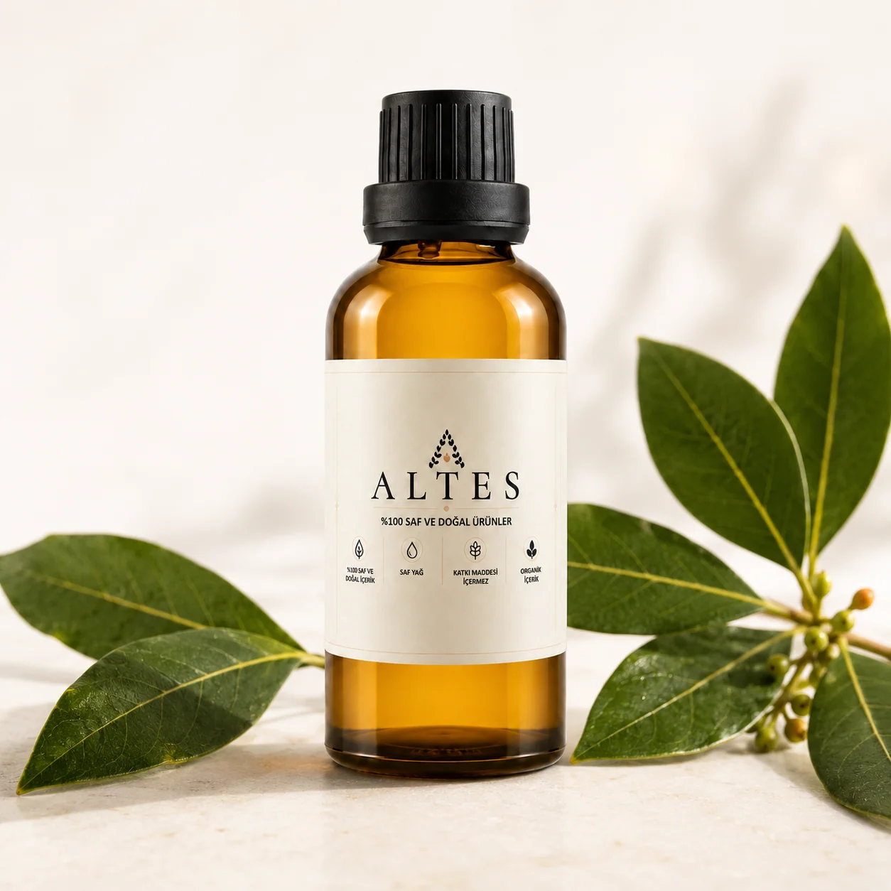 ALTES Defne Yaprağı Uçucu Yağı 100 ml – %100 Saf ve Doğal - beyaz zemin ürün görseli