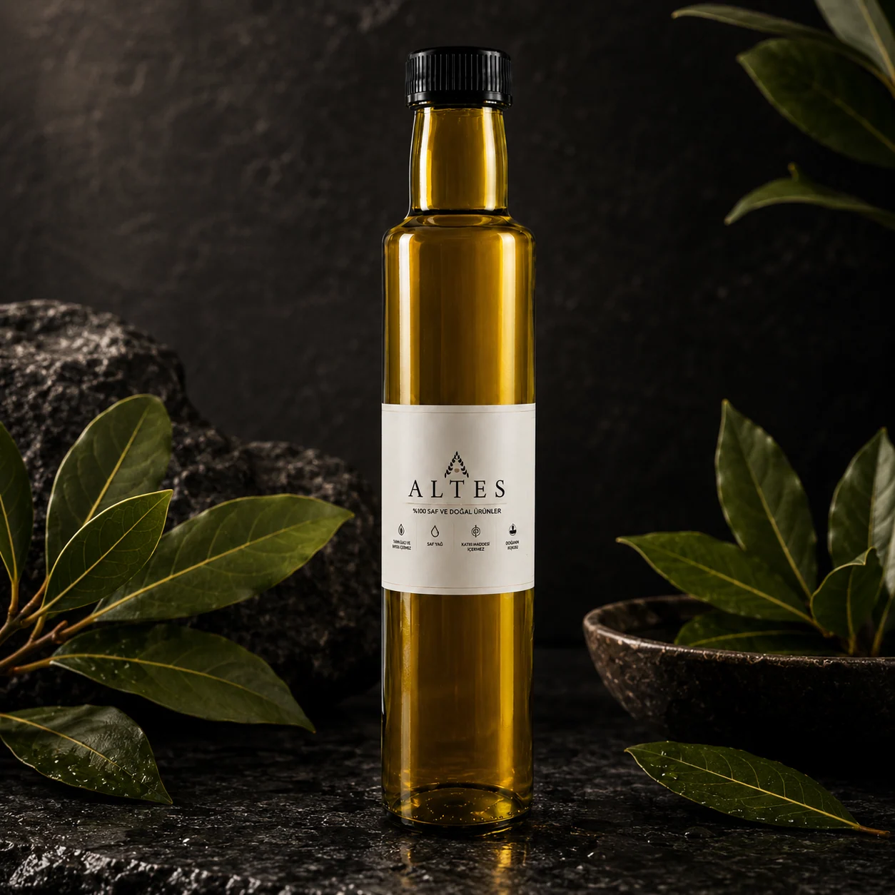 ALTES Defne Yaprağı Uçucu Yağı 250 ml – %100 Saf ve Doğal - koyu lüks ürün görseli