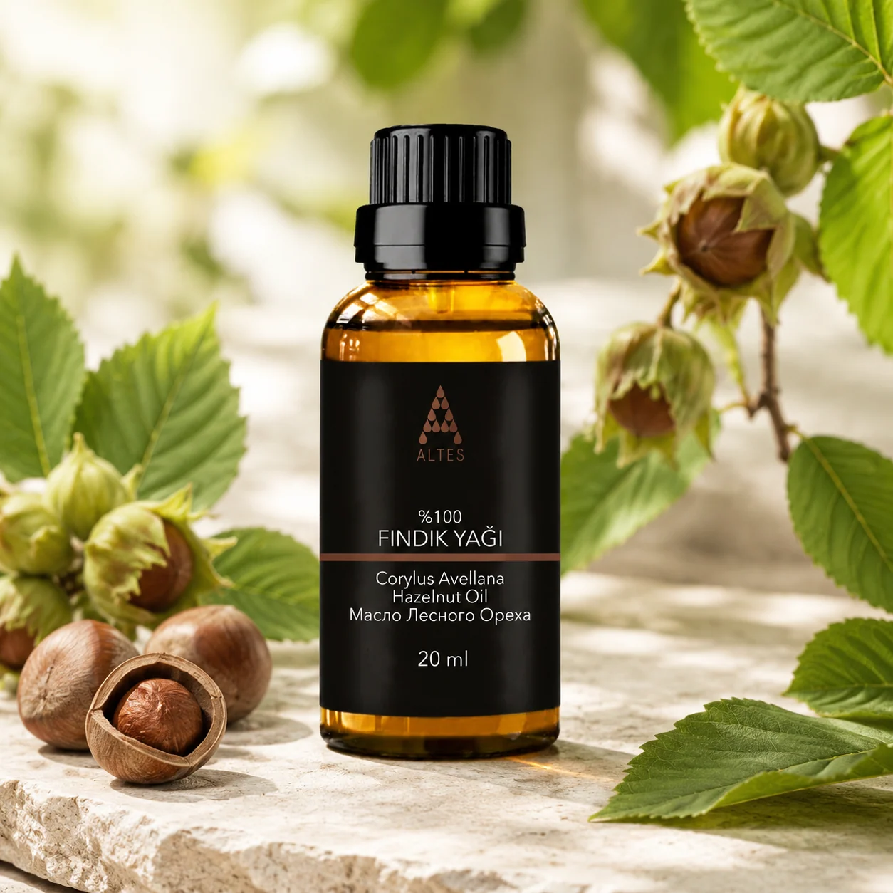 ALTES Fındık Yağı 20 ml – %100 Saf ve Doğal Soğuk Sıkım - botanik ürün görseli