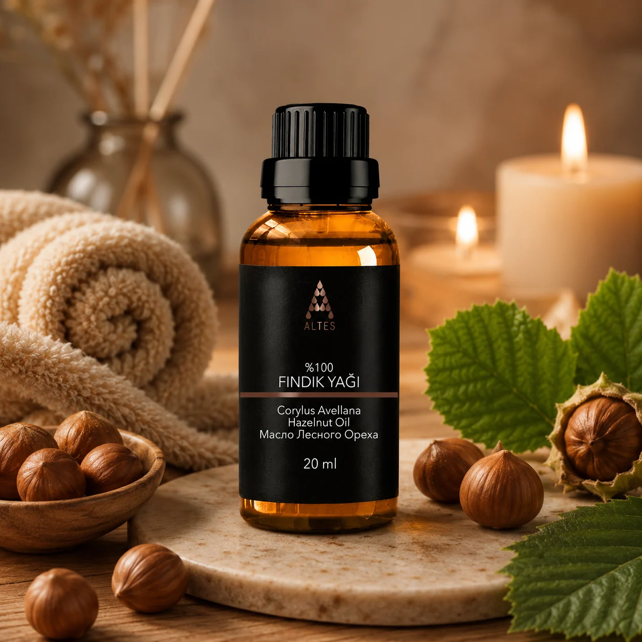 Fındık Yağı 20 ml – %100 Saf ve Doğal Soğuk Sıkım