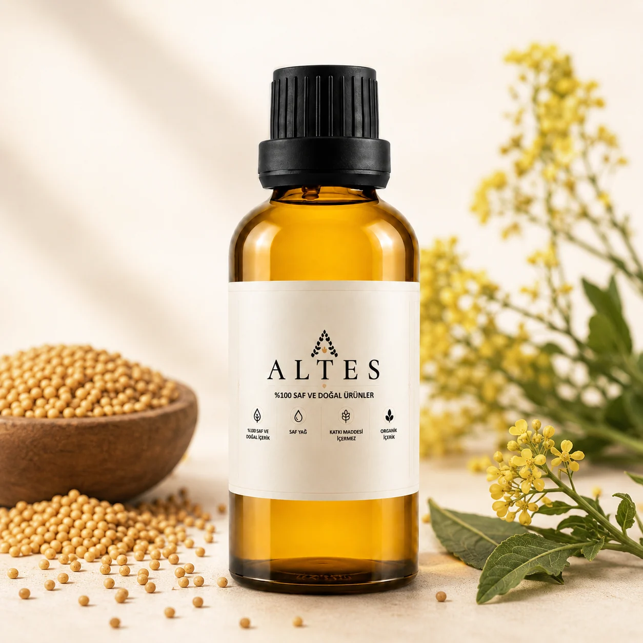 ALTES Hardal Tohumu Yağı 100 ml – %100 Saf ve Doğal - beyaz zemin ürün görseli
