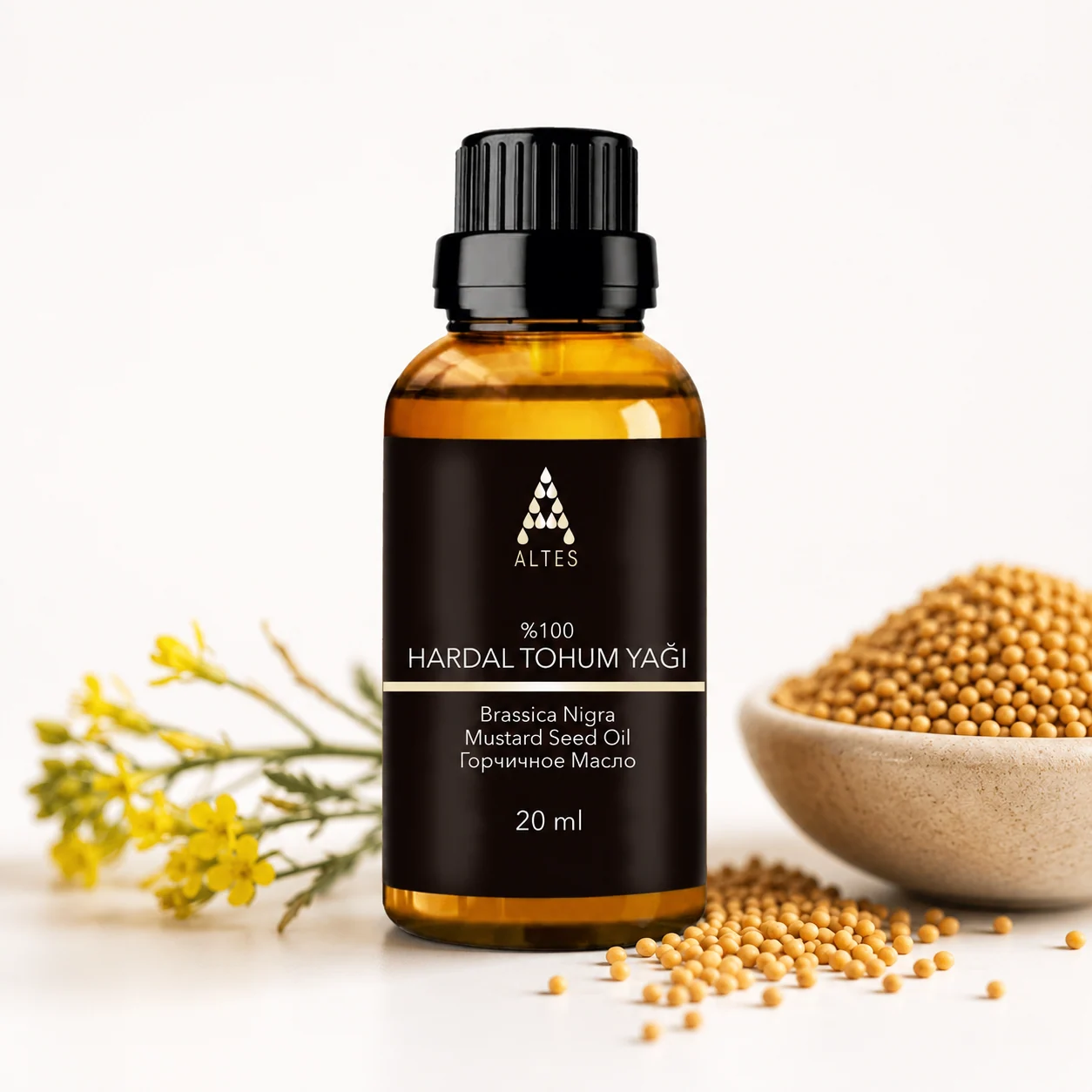 ALTES Hardal Tohumu Yağı 20 ml – %100 Saf ve Doğal - beyaz zemin ürün görseli