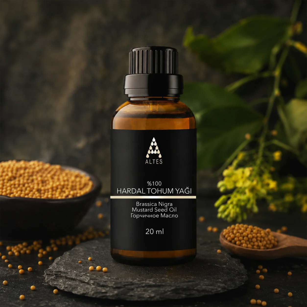 ALTES Hardal Tohumu Yağı 20 ml – %100 Saf ve Doğal - koyu lüks ürün görseli