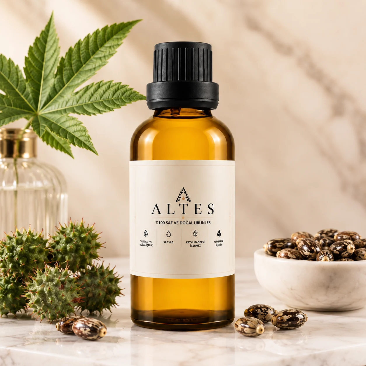 ALTES Hint Yağı 100 ml – %100 Saf ve Doğal - mermer zemin ürün görseli