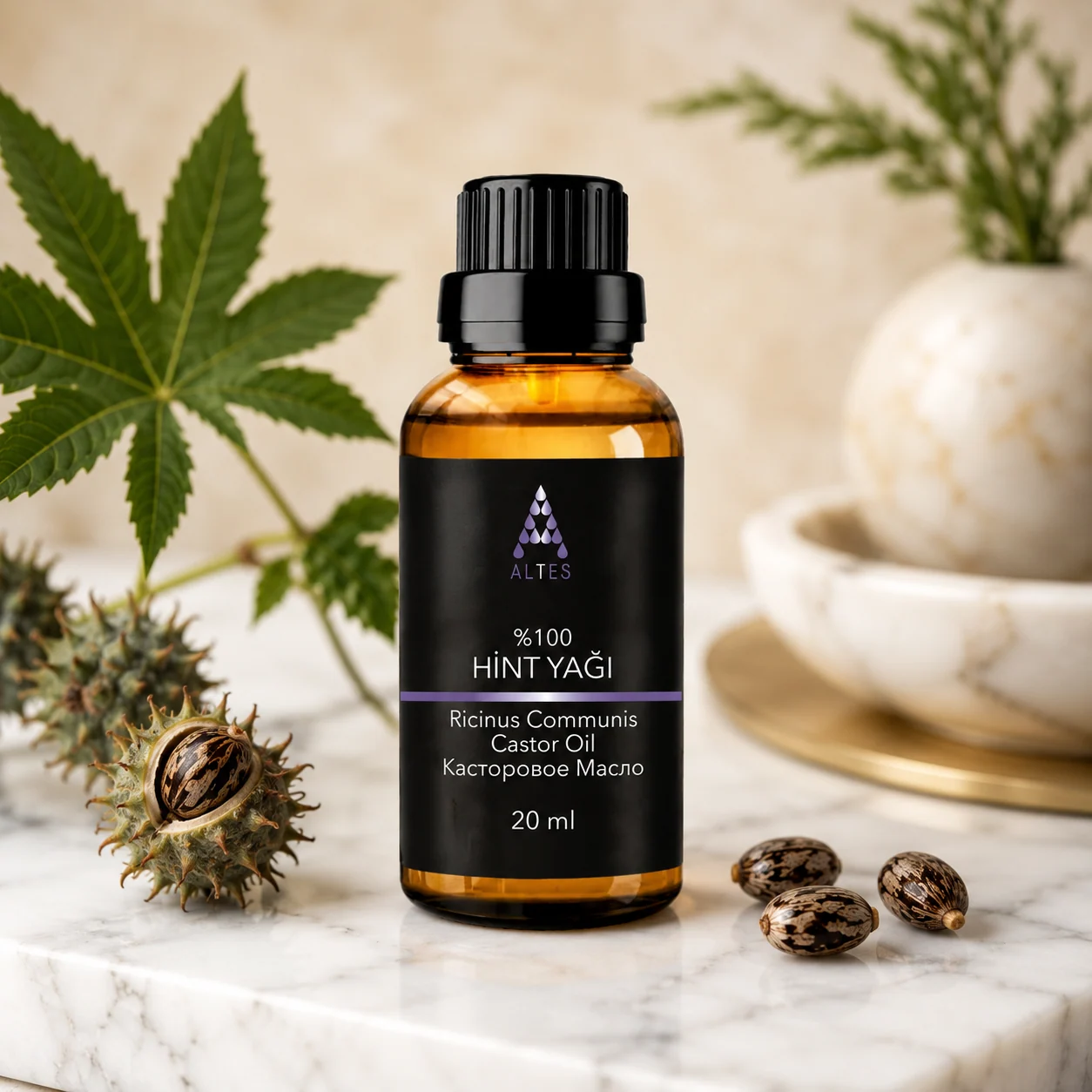 ALTES Hint Yağı 20 ml – %100 Saf ve Doğal - mermer zemin ürün görseli