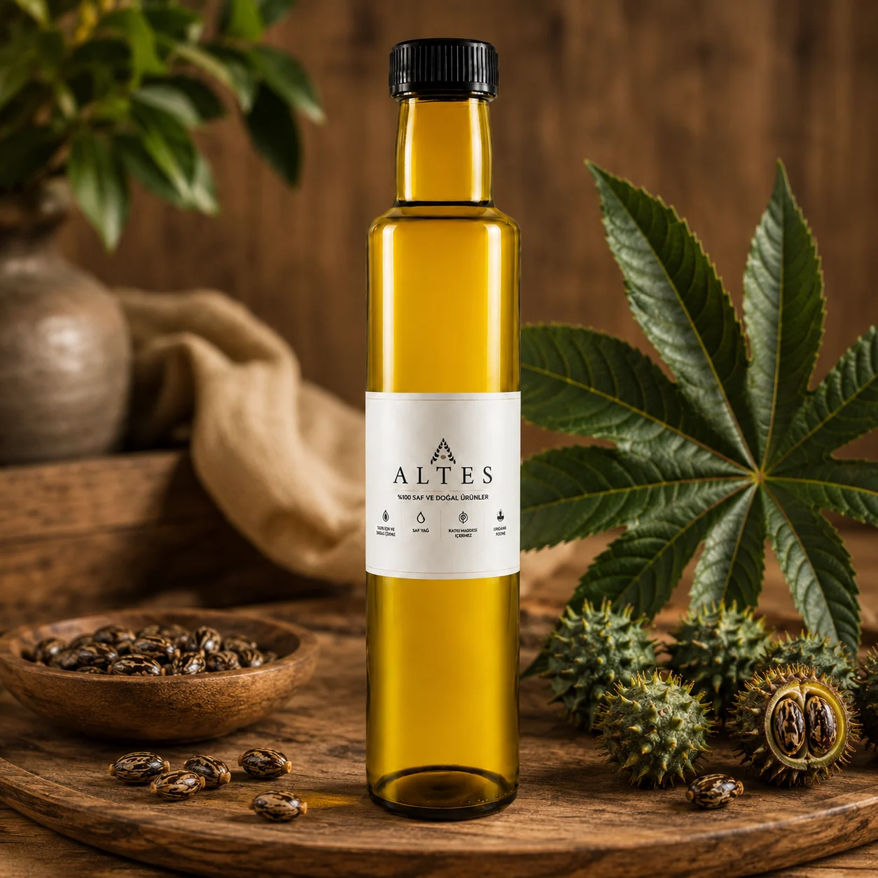 ALTES Hint Yağı 250 ml – %100 Saf ve Doğal - ahşap zemin ürün görseli