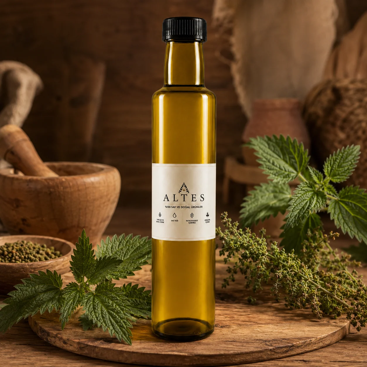 ALTES Isırgan Tohumu Yağı 250 ml – %100 Saf ve Doğal - beyaz zemin ürün görseli