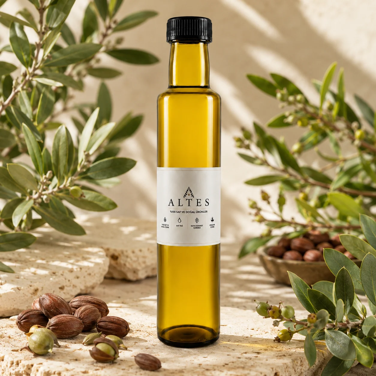 ALTES Jojoba Yağı 250 ml – %100 Saf ve Doğal - mermer zemin ürün görseli