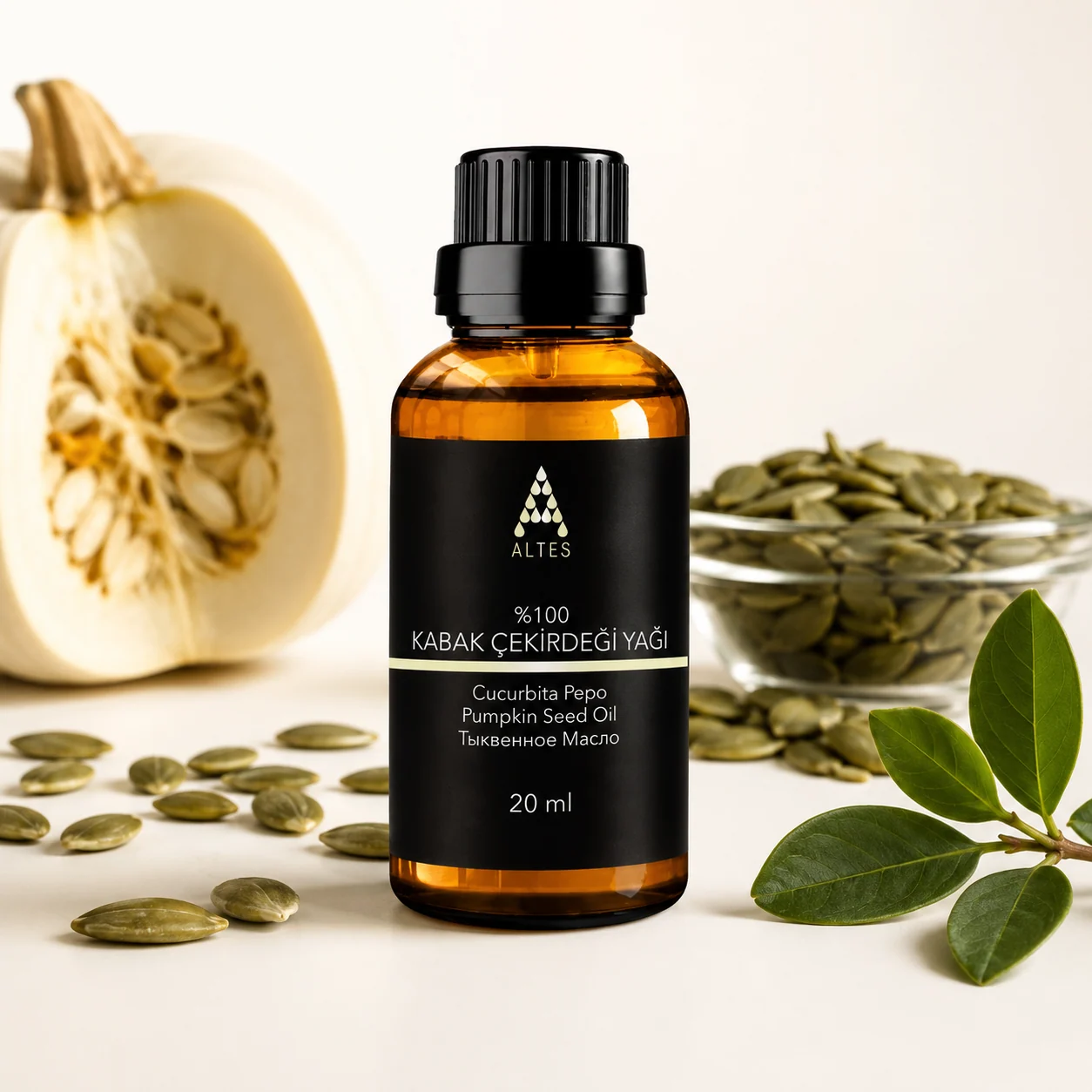 ALTES Kabak Çekirdeği Yağı 20 ml – %100 Saf ve Doğal - beyaz zemin ürün görseli