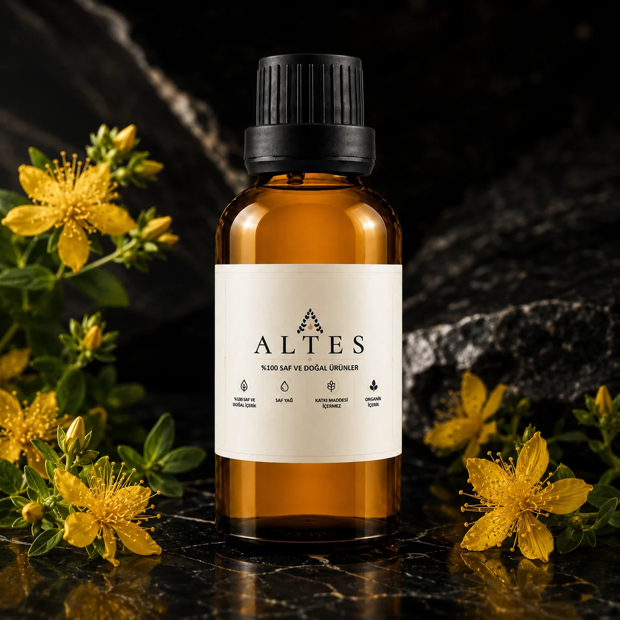 ALTES Kantaron Yağı 100 ml – %100 Saf ve Doğal - koyu lüks ürün görseli