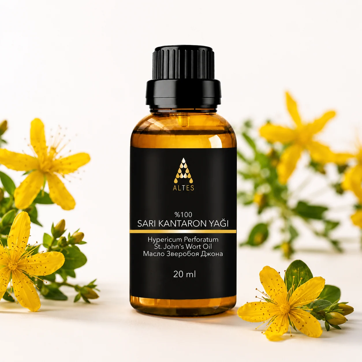 ALTES Kantaron Yağı 20 ml – %100 Saf ve Doğal - beyaz zemin ürün görseli