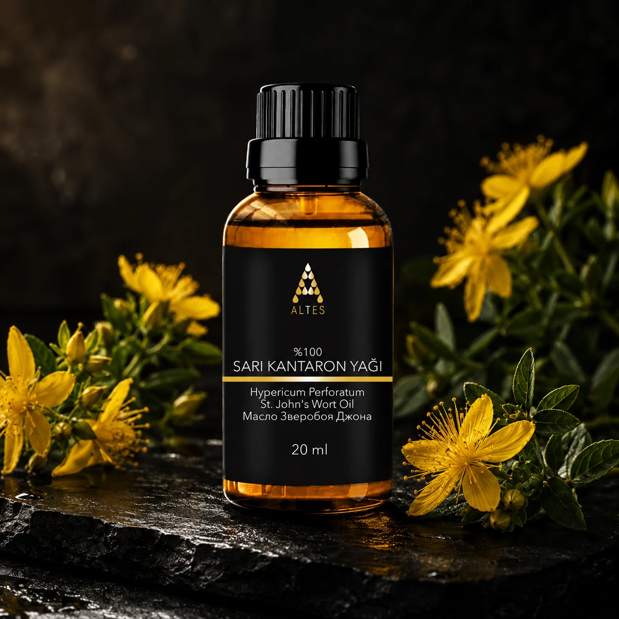 ALTES Kantaron Yağı 20 ml – %100 Saf ve Doğal - koyu lüks ürün görseli