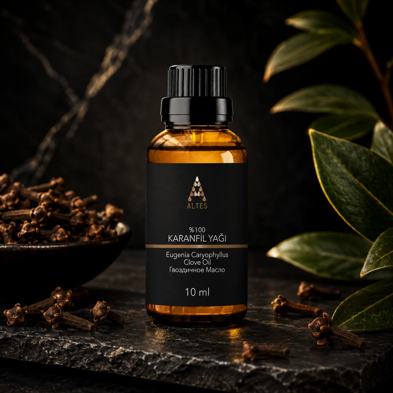 ALTES Karanfil Uçucu Yağı 10 ml – %100 Saf ve Doğal - koyu lüks ürün görseli