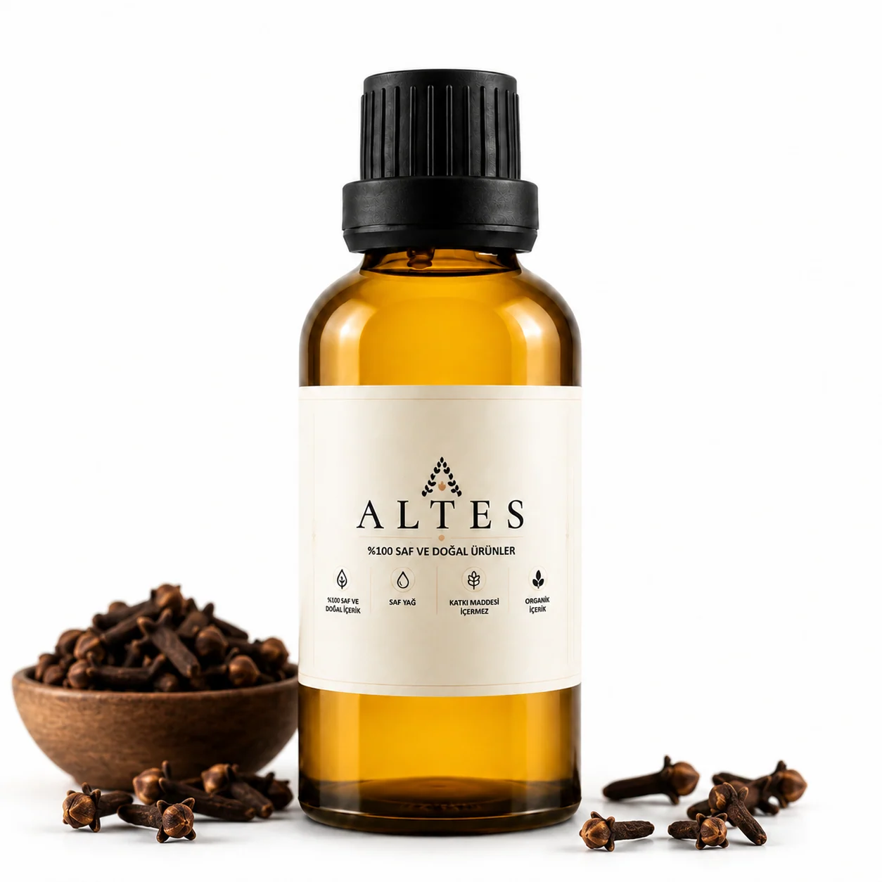 ALTES Karanfil Uçucu Yağı 100 ml – %100 Saf ve Doğal - beyaz zemin ürün görseli