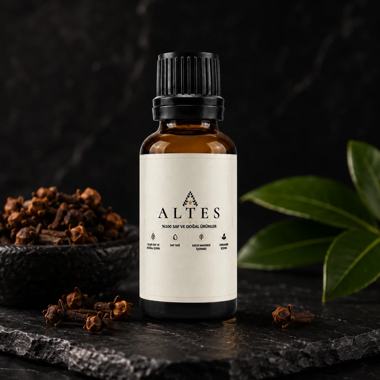 ALTES Karanfil Uçucu Yağı 20 ml – %100 Saf ve Doğal - koyu lüks ürün görseli