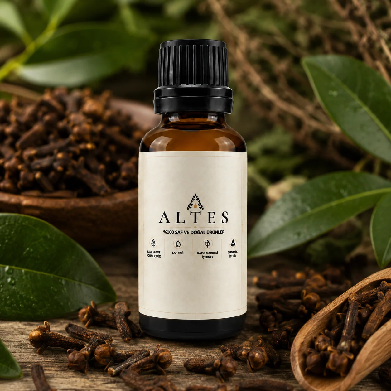 ALTES Karanfil Uçucu Yağı 20 ml – %100 Saf ve Doğal - bitkisel yakın plan ürün görseli