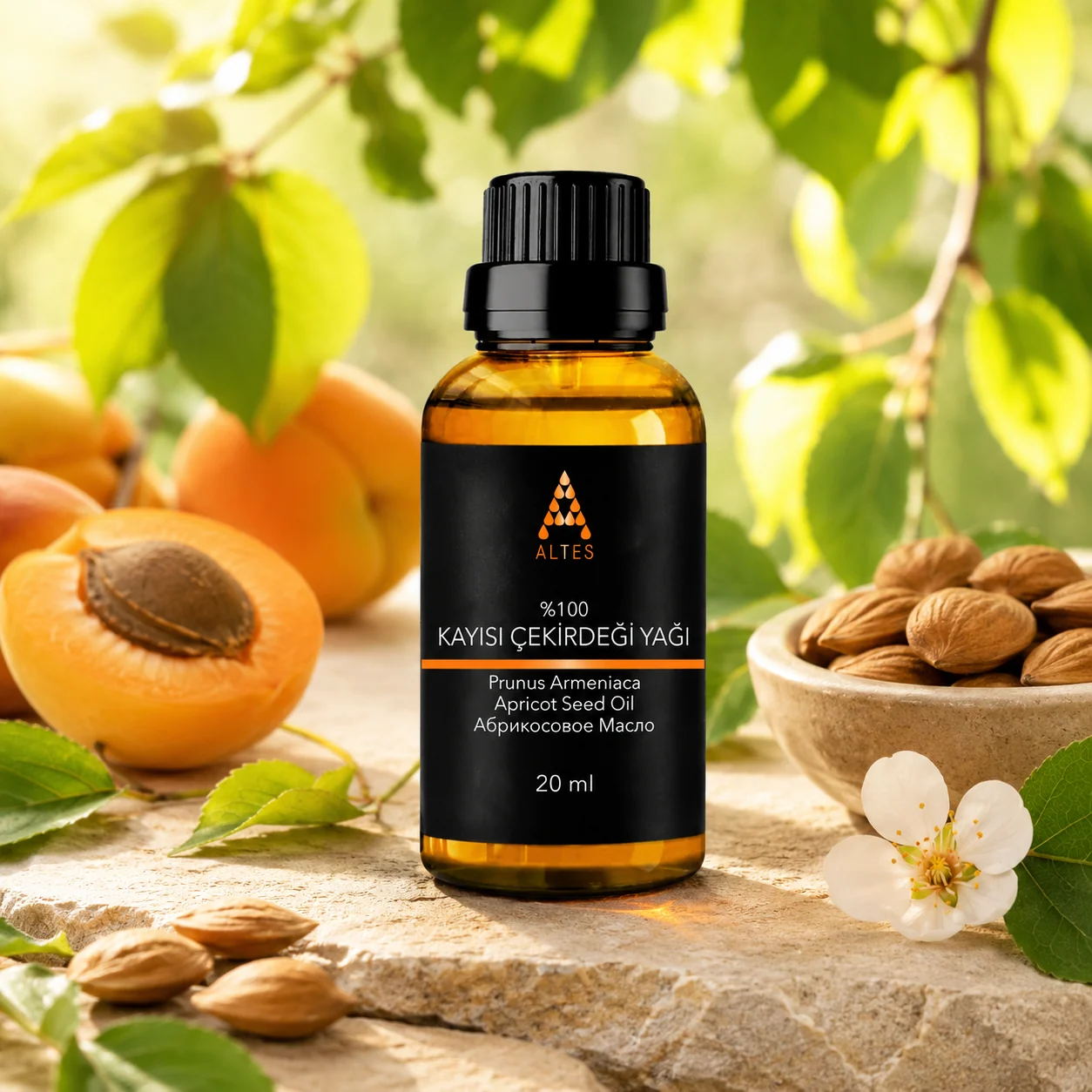 ALTES Kayısı Çekirdeği Yağı 20 ml – %100 Saf ve Doğal - botanik ürün görseli