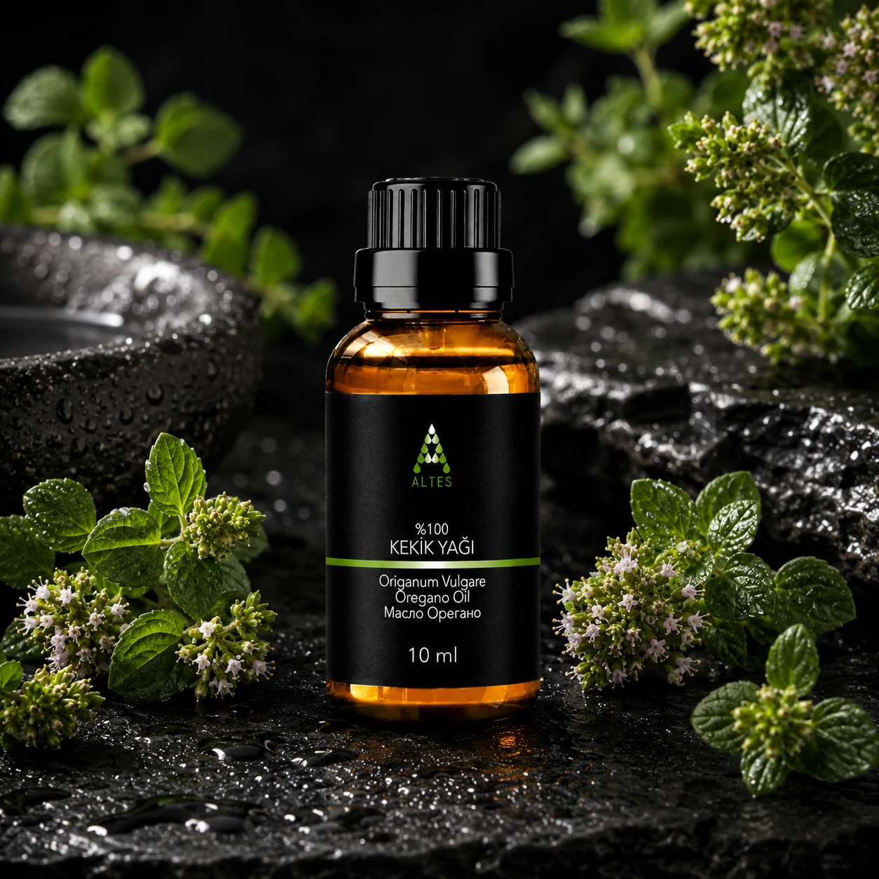 ALTES Kekik Uçucu Yağ 10 ml – %100 Saf ve Doğal - siyah taş zemin ürün görseli