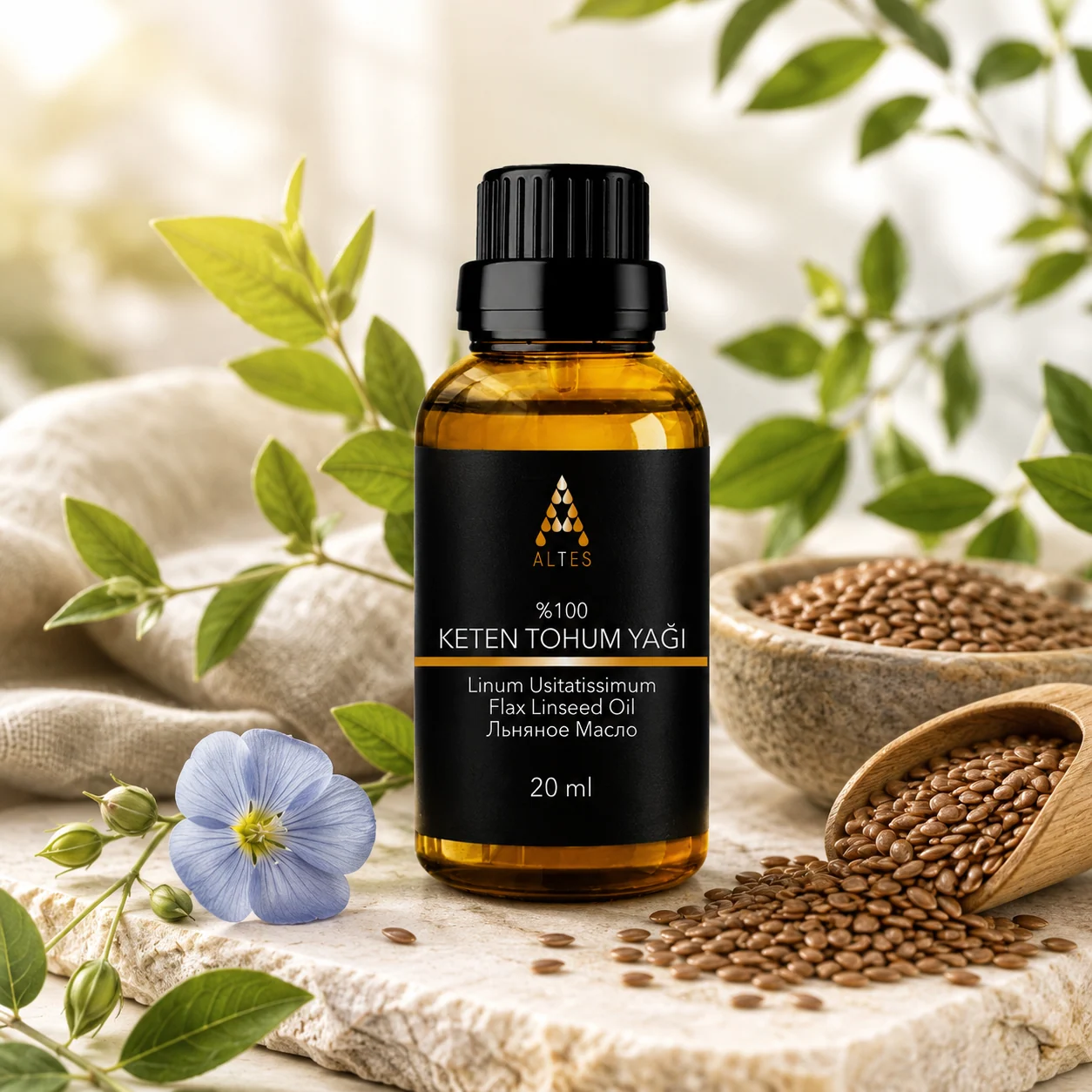 ALTES Keten Tohumu Yağı 20 ml – %100 Saf ve Doğal - botanik ürün görseli