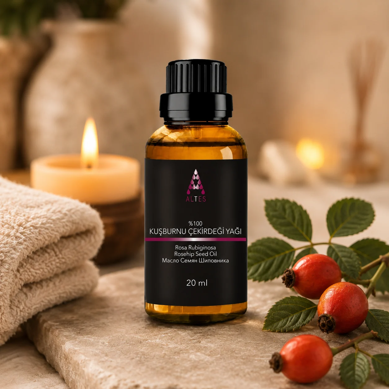 Kuşburnu Yağı 20 ml – %100 Saf ve Doğal