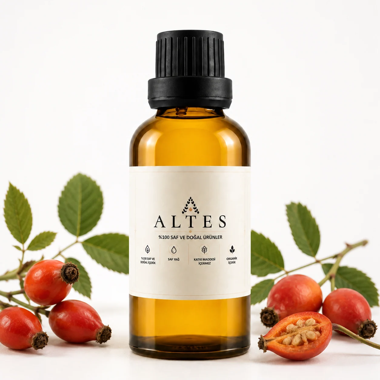 ALTES Kuşburnu Yağı 50 ml – %100 Saf ve Doğal - beyaz zemin ürün görseli