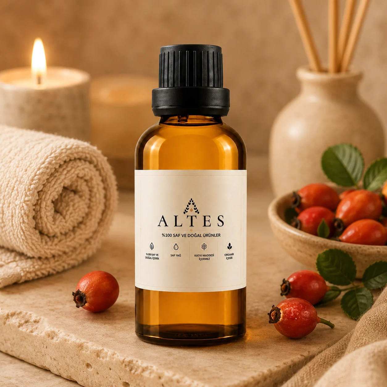 Kuşburnu Yağı 50 ml – %100 Saf ve Doğal