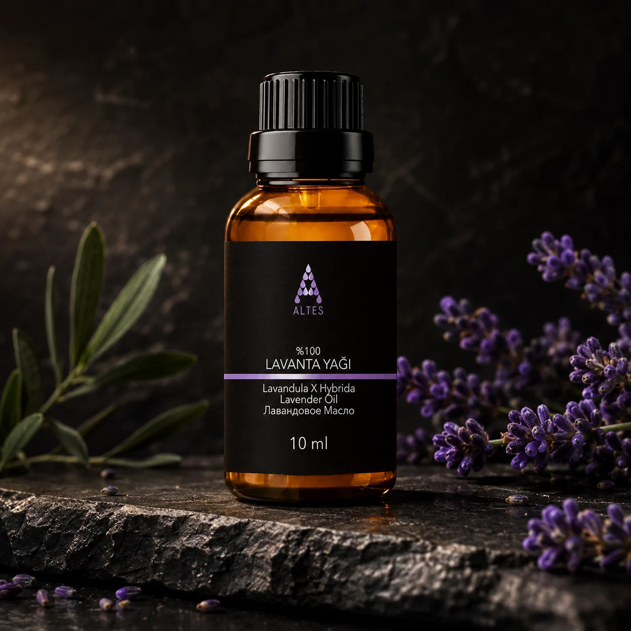 ALTES Lavanta Uçucu Yağı 10 ml – %100 Saf ve Doğal - koyu lüks ürün görseli