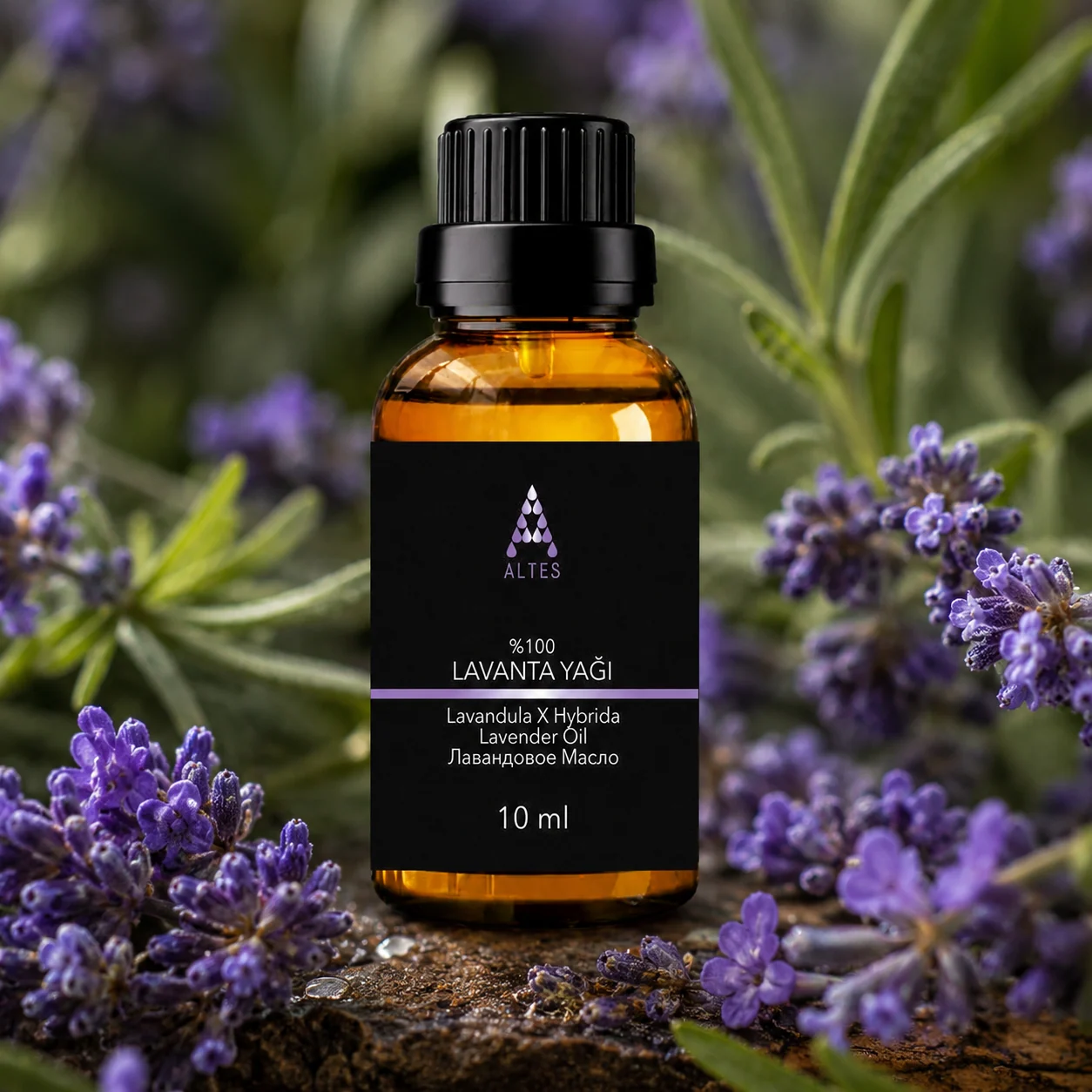 ALTES Lavanta Uçucu Yağı 10 ml – %100 Saf ve Doğal - bitkisel yakın plan ürün görseli