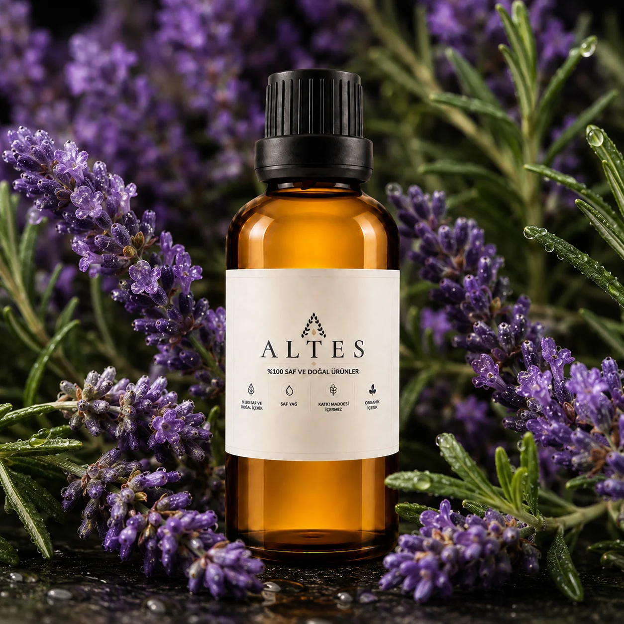 ALTES Lavanta Uçucu Yağı 50 ml – %100 Saf ve Doğal - bitkisel yakın plan ürün görseli