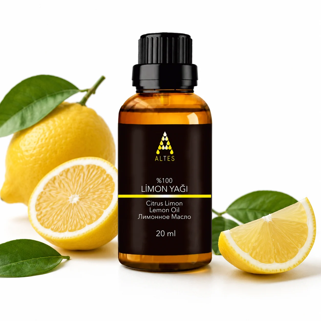 ALTES Limon Uçucu Yağı 20 ml – %100 Saf ve Doğal - beyaz zemin ürün görseli