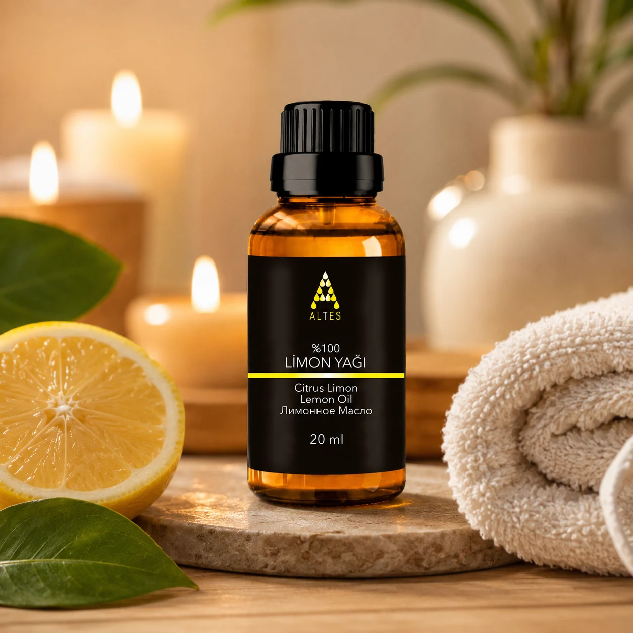 Limon Uçucu Yağı 20 ml – %100 Saf ve Doğal