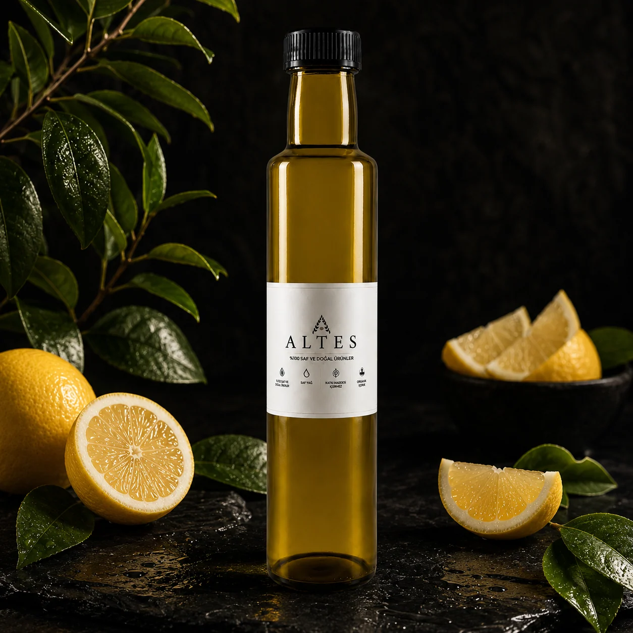 ALTES Limon Uçucu Yağı 250 ml – %100 Saf ve Doğal - koyu lüks ürün görseli