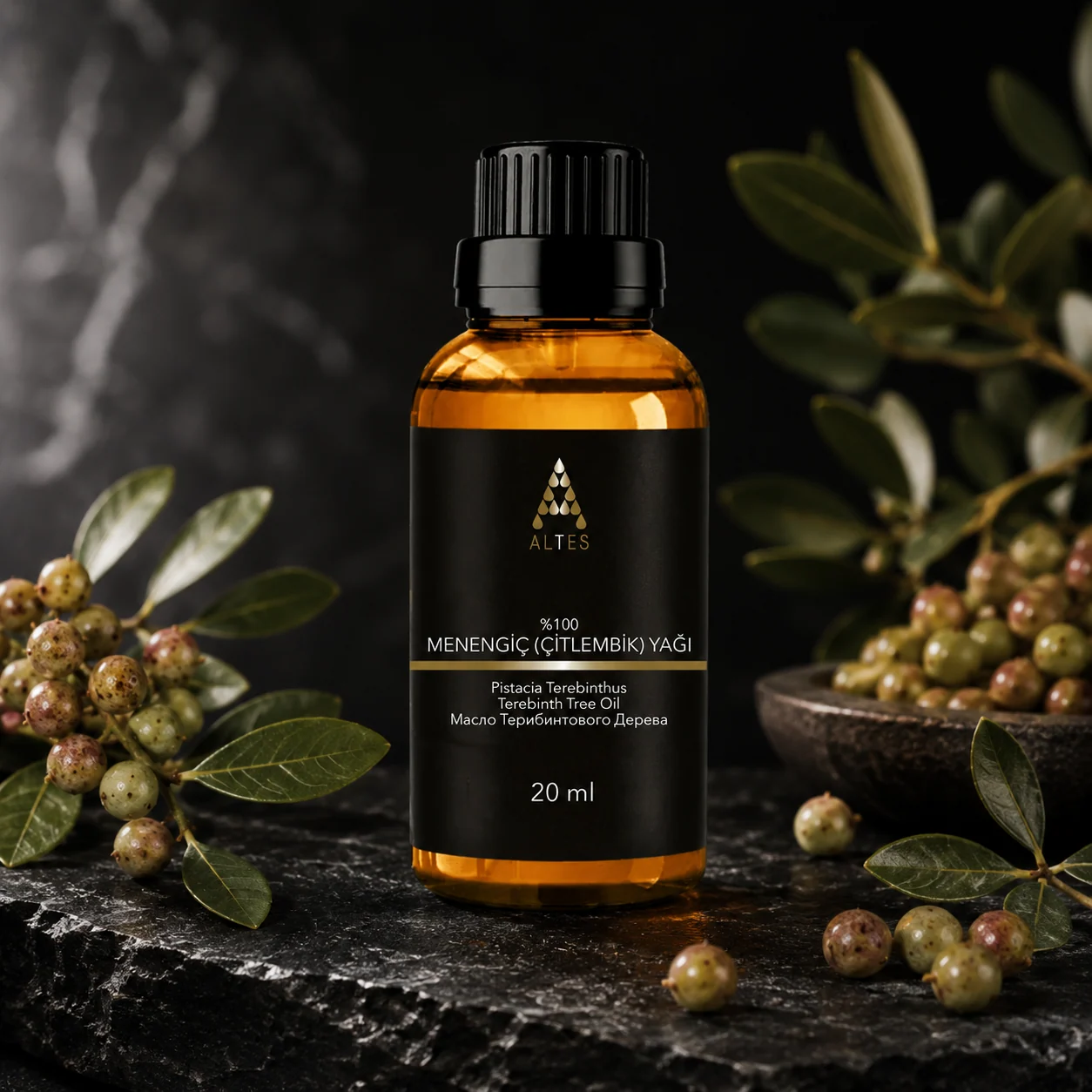 ALTES Menengiç Yağı 20 ml – %100 Saf ve Doğal - koyu lüks ürün görseli