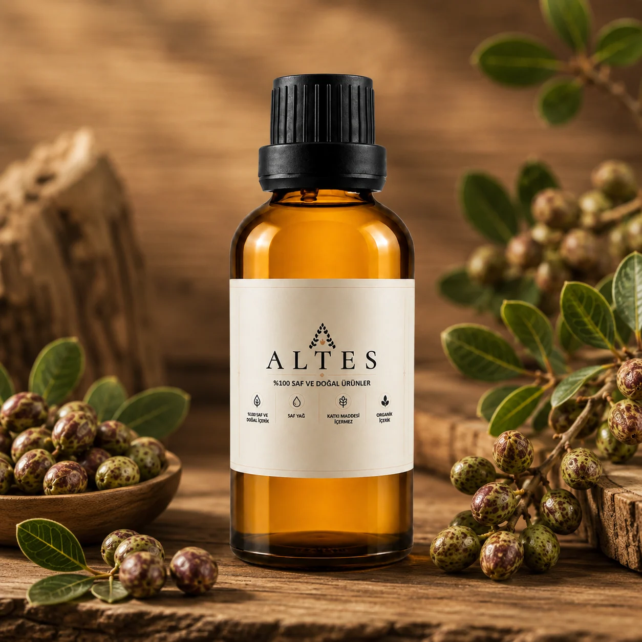 ALTES Menengiç Yağı 50 ml – %100 Saf ve Doğal - ahşap zemin ürün görseli