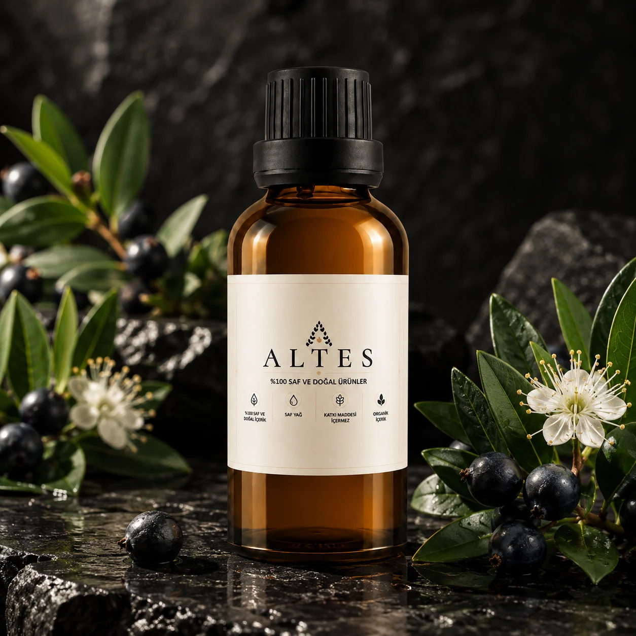 ALTES Murt Uçucu Yağı 50 ml – %100 Saf ve Doğal - koyu lüks ürün görseli