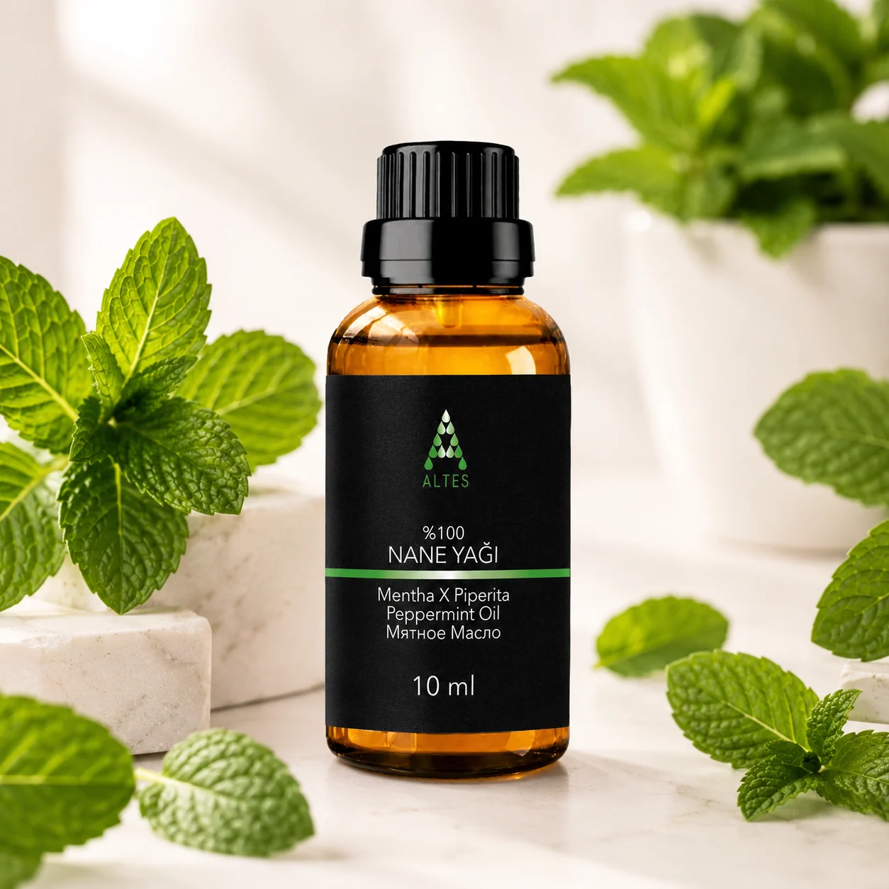 ALTES Nane Uçucu Yağı 10 ml – %100 Saf ve Doğal - beyaz zemin ürün görseli