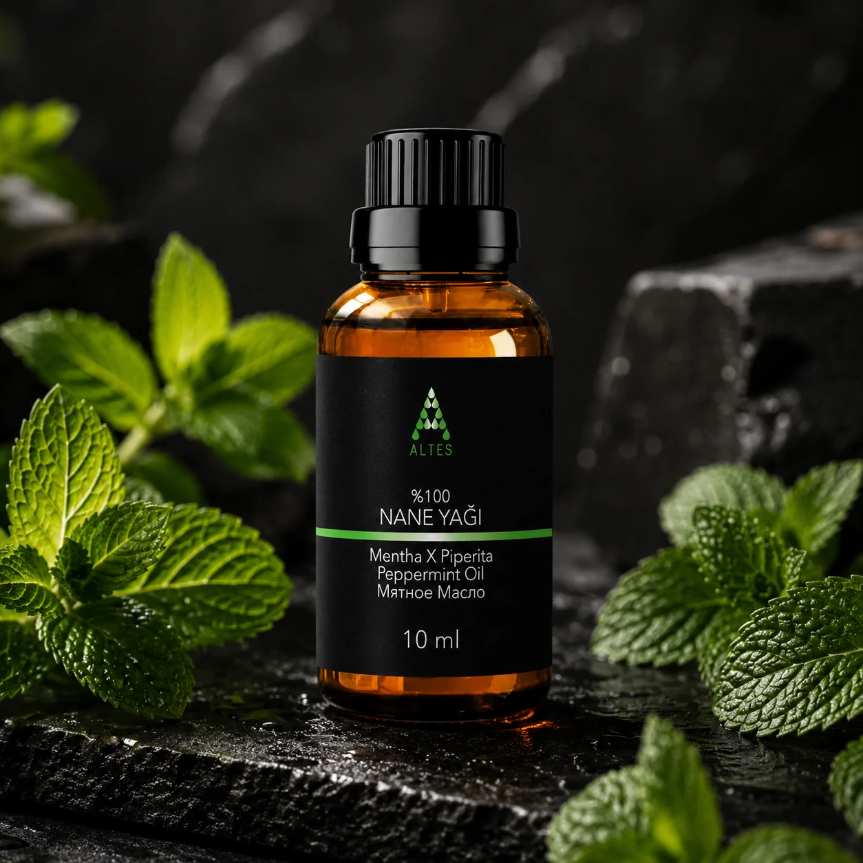 ALTES Nane Uçucu Yağı 10 ml – %100 Saf ve Doğal - koyu lüks ürün görseli